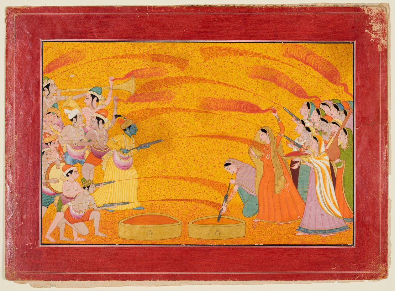 Krishna célèbre Holi - Unknown artist