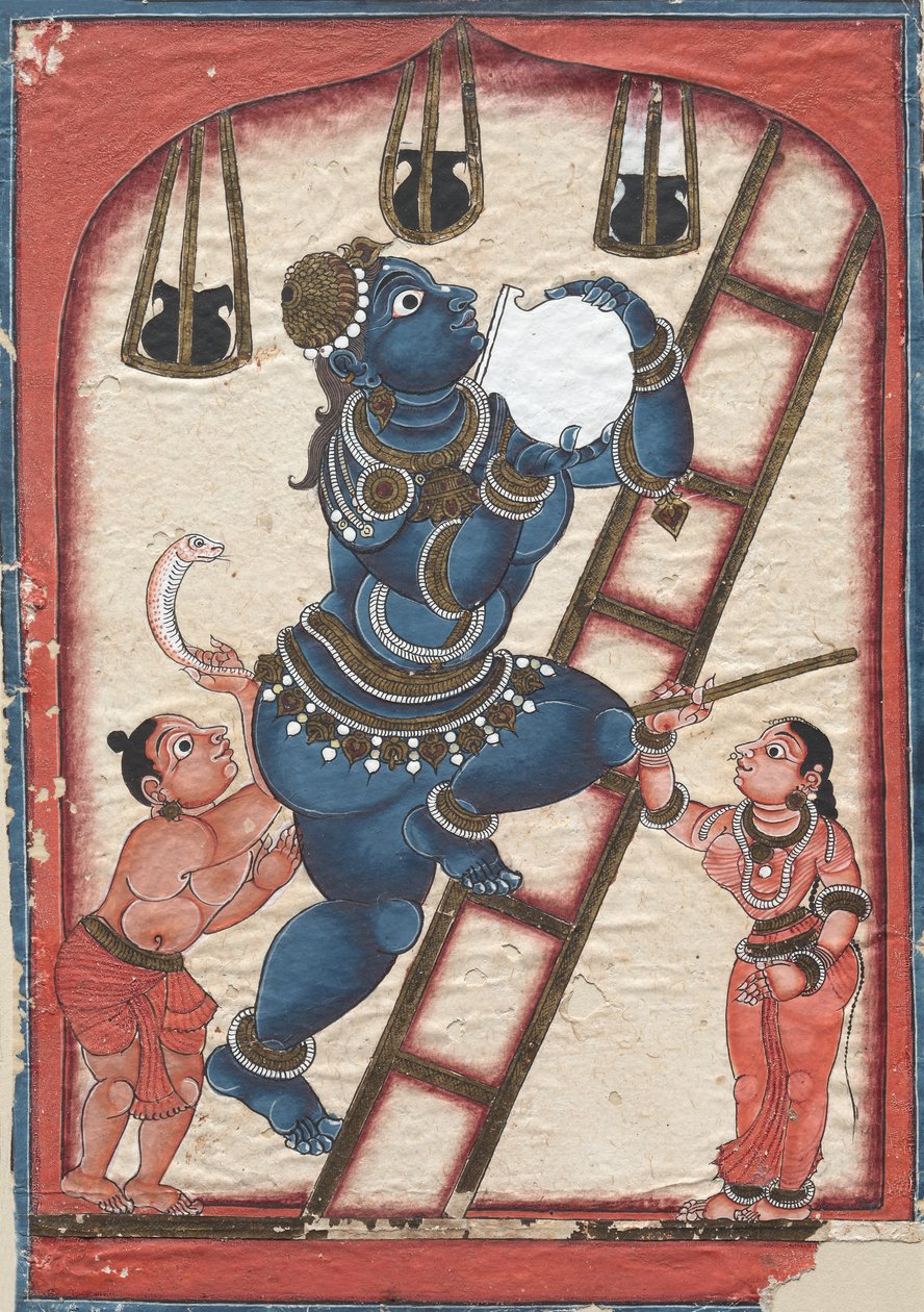 Krishna volant des caillés - Unknown artist