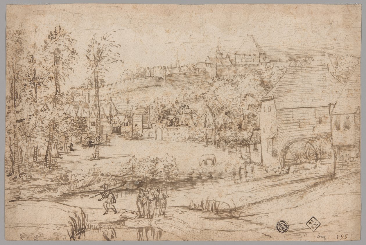 Paysage avec Rivière et Moulin - Unknown artist