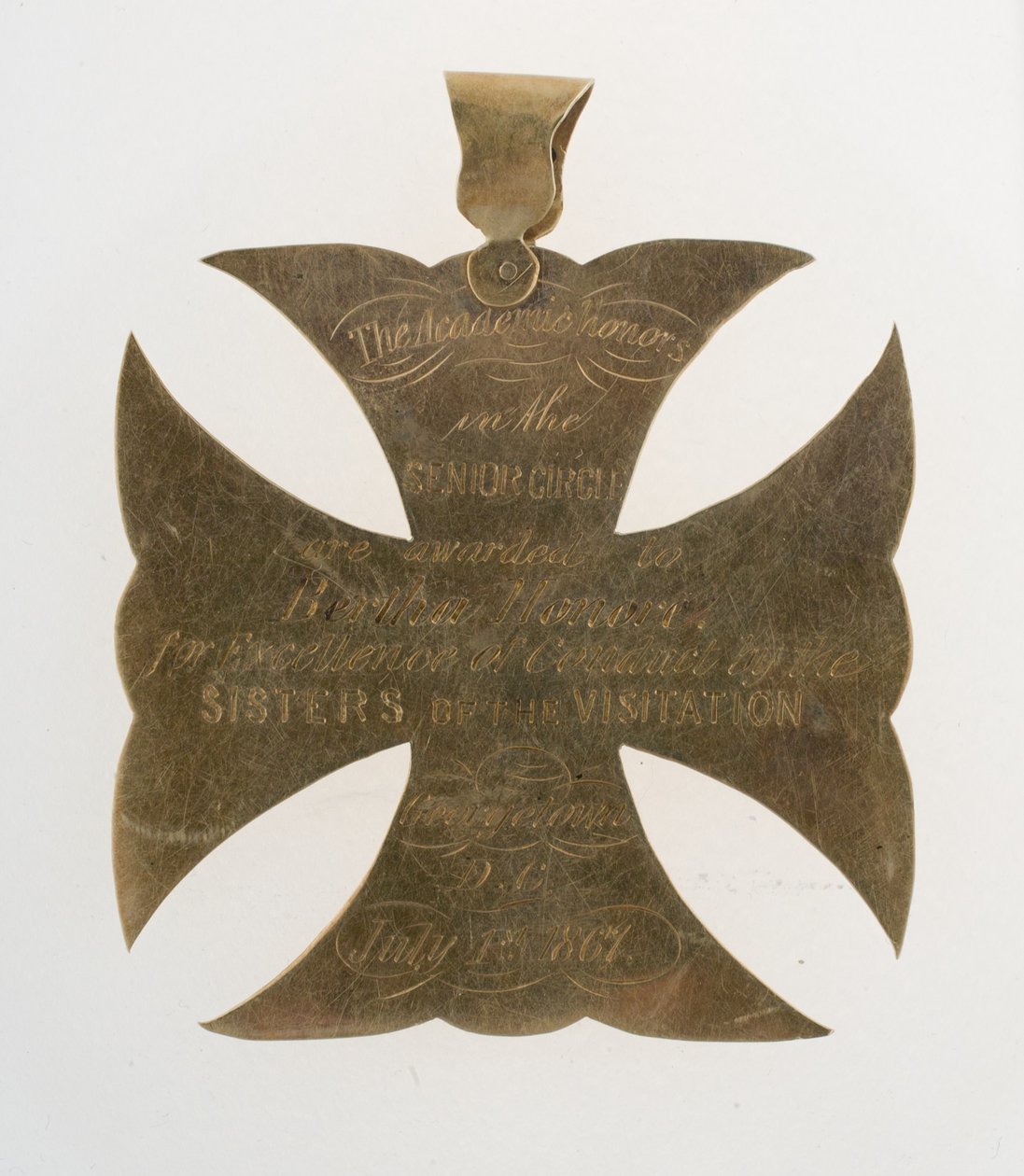 Pendentif croix de Malte décerné à Bertha Palmer - Unknown artist