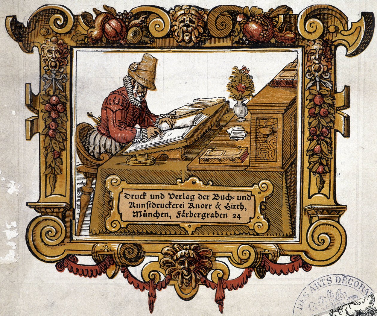 Homme à son écriture - Unknown artist