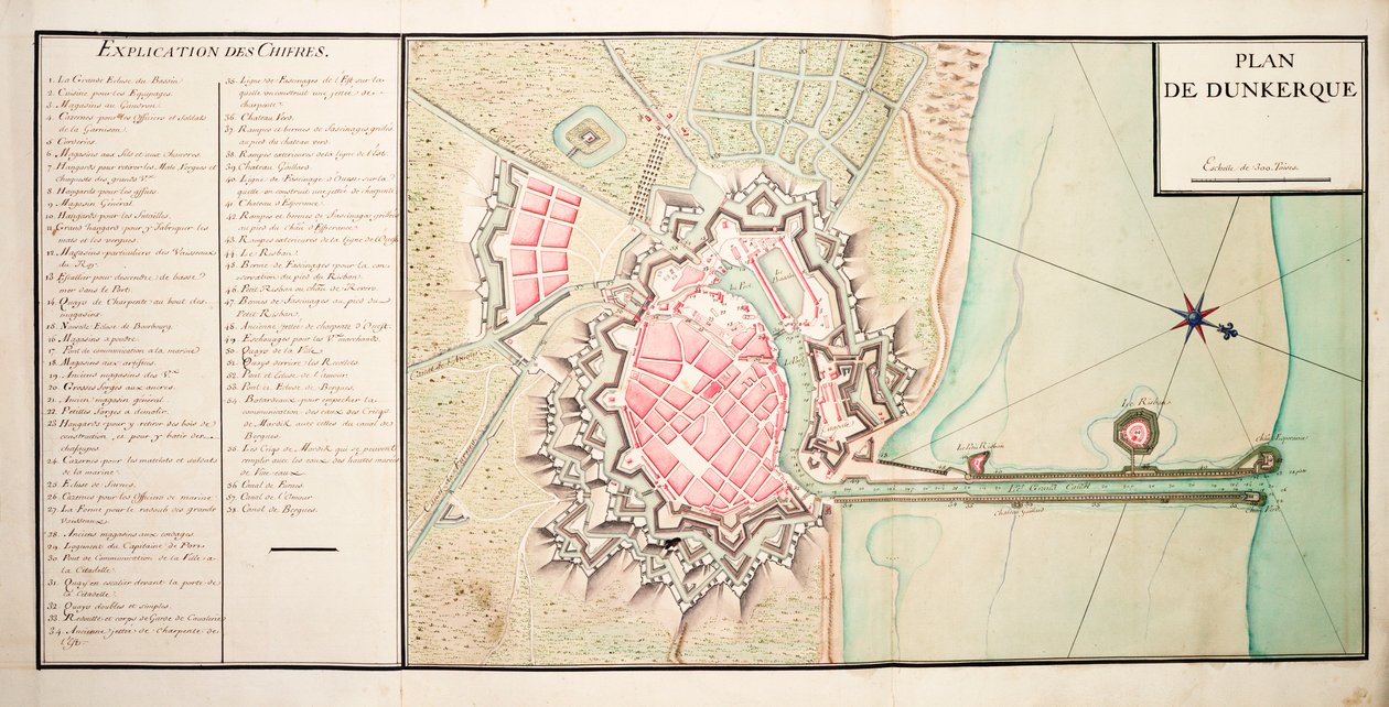 Carte de Dunkerque - Unknown artist
