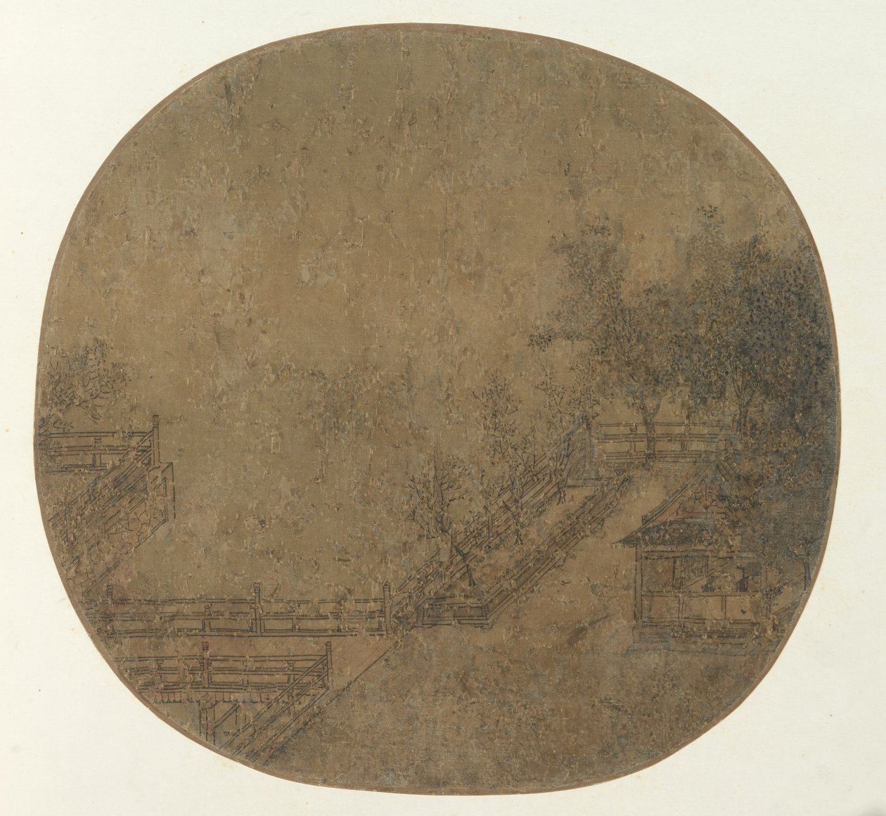 Terrasse de montagne et pavillon - Unknown artist