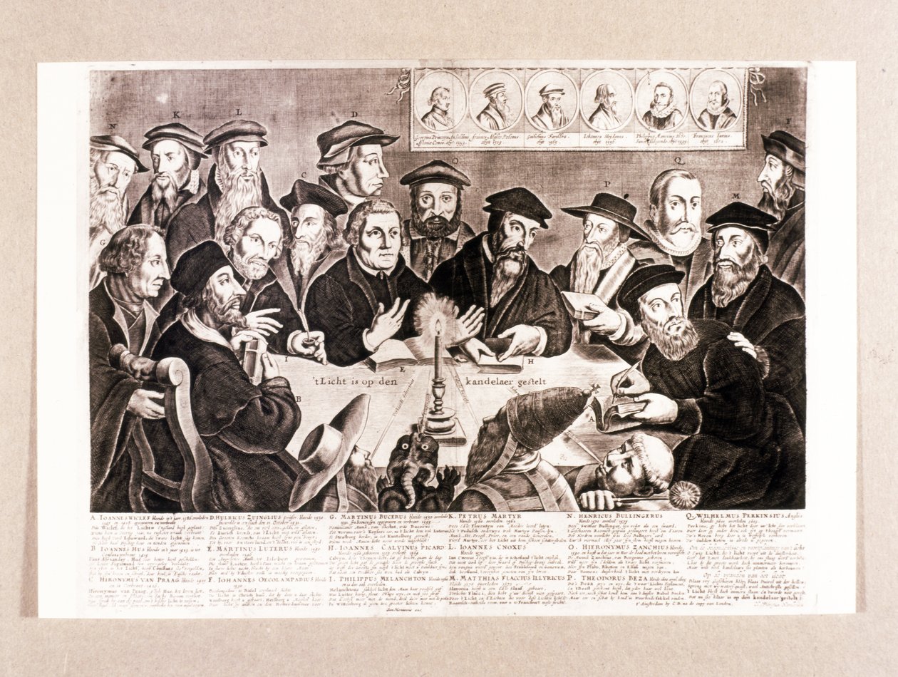 RÉFORME PROTESTANTE: Luther, Melanchton, Calvin, Zwingli, etc. - Unknown artist