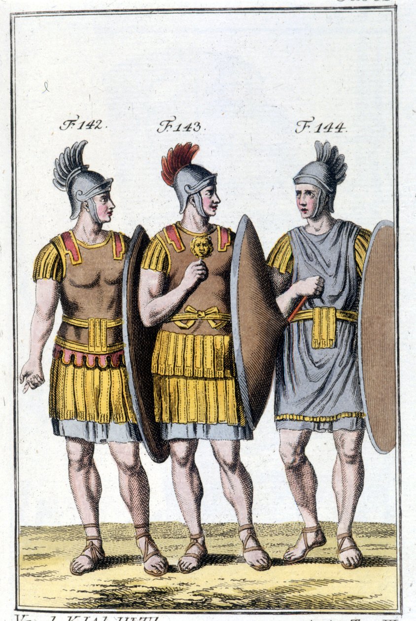 Légionnaires romains. Gravure du début du 19ème siècle. - Unknown artist