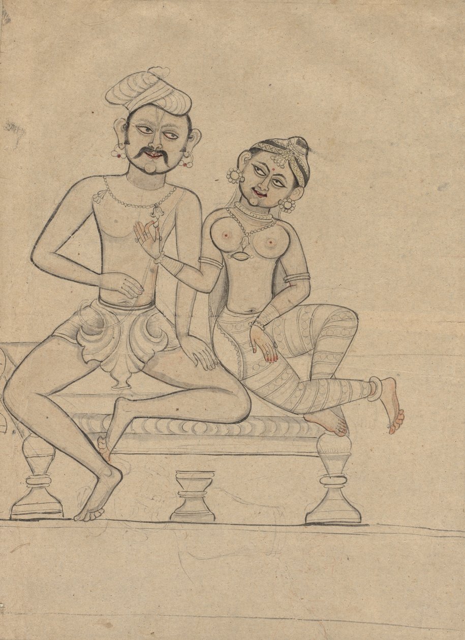 Couple assis - Unknown artist