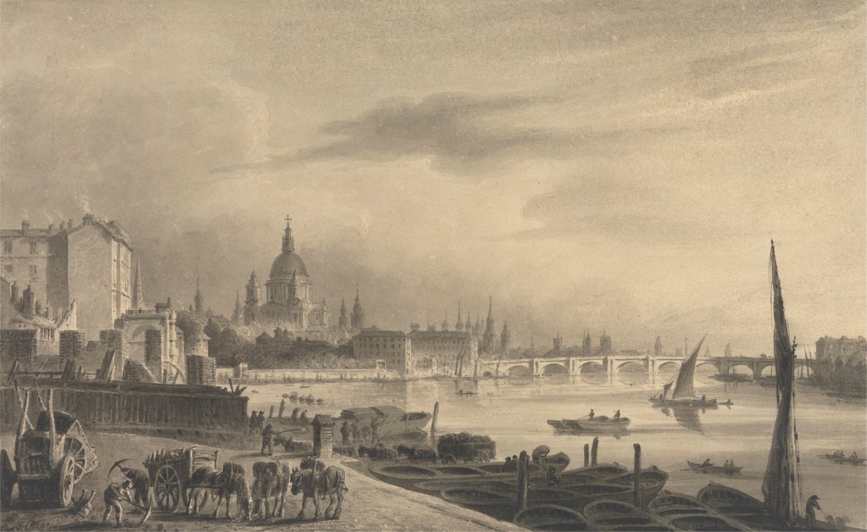 La Ville de Londres depuis Somerset House - Unknown artist