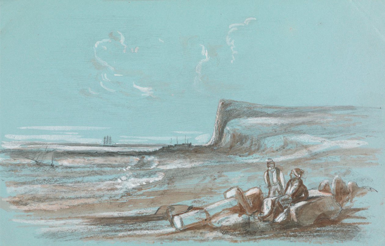 Deux pêcheurs sur une plage - Unknown artist