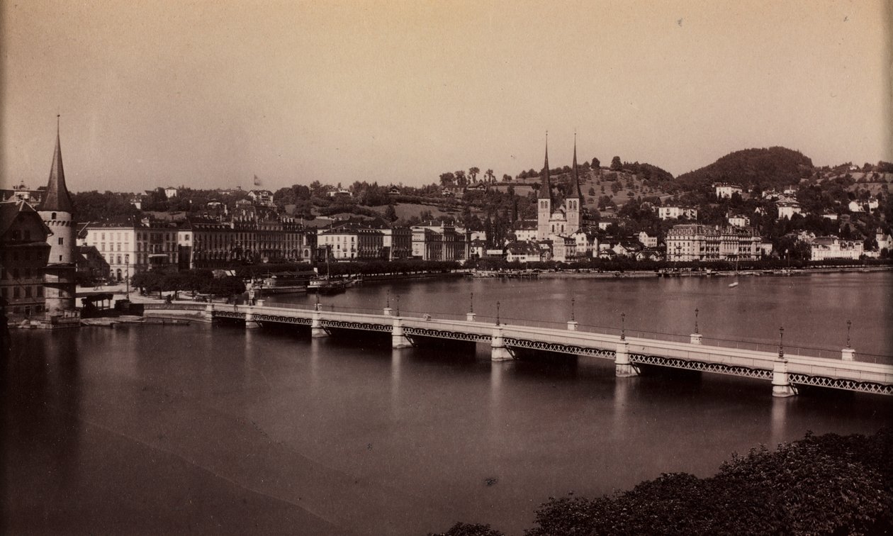 Sans titre (Pont avec ville au loin) - Unknown artist