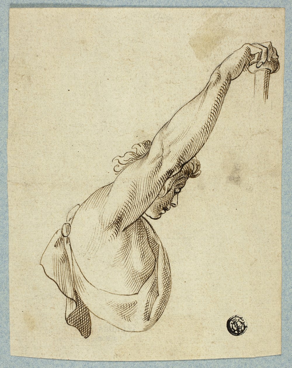 Torse supérieur avec bras levés - Unknown artist