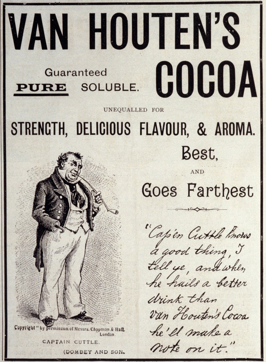 Autocollant publicitaire pour le cacao Van Houten, vers 1890 - Unknown artist