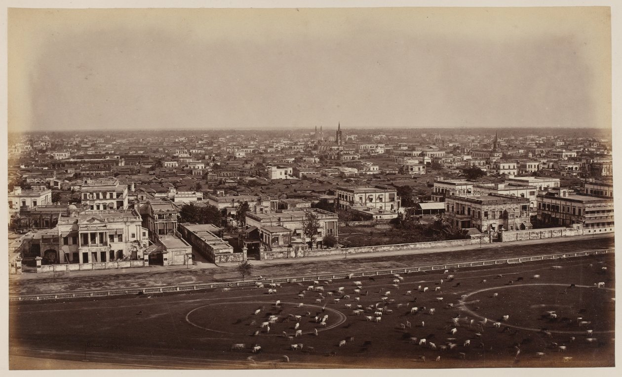 Vue depuis le monument Ochterlony, Calcutta - Unknown photographer