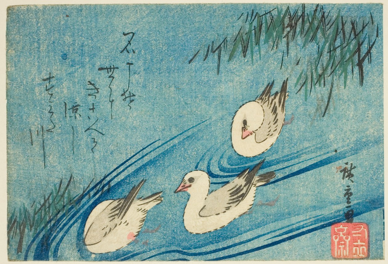 Huîtriers - Utagawa Hiroshige