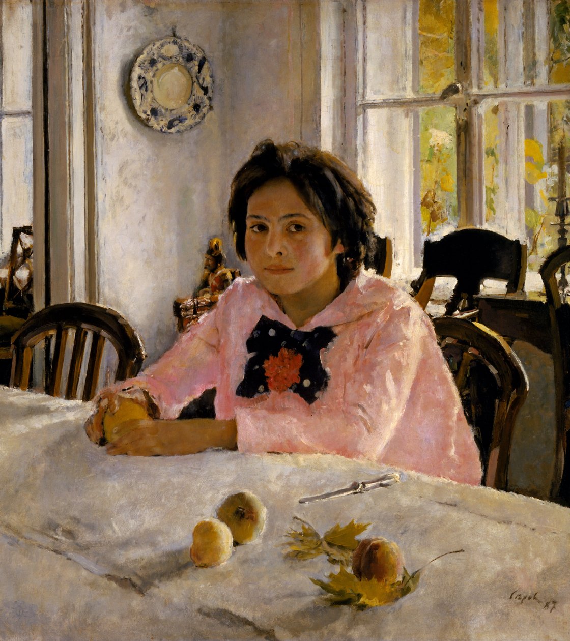 Fille avec des pêches - Valentin Aleksandrovich Serov
