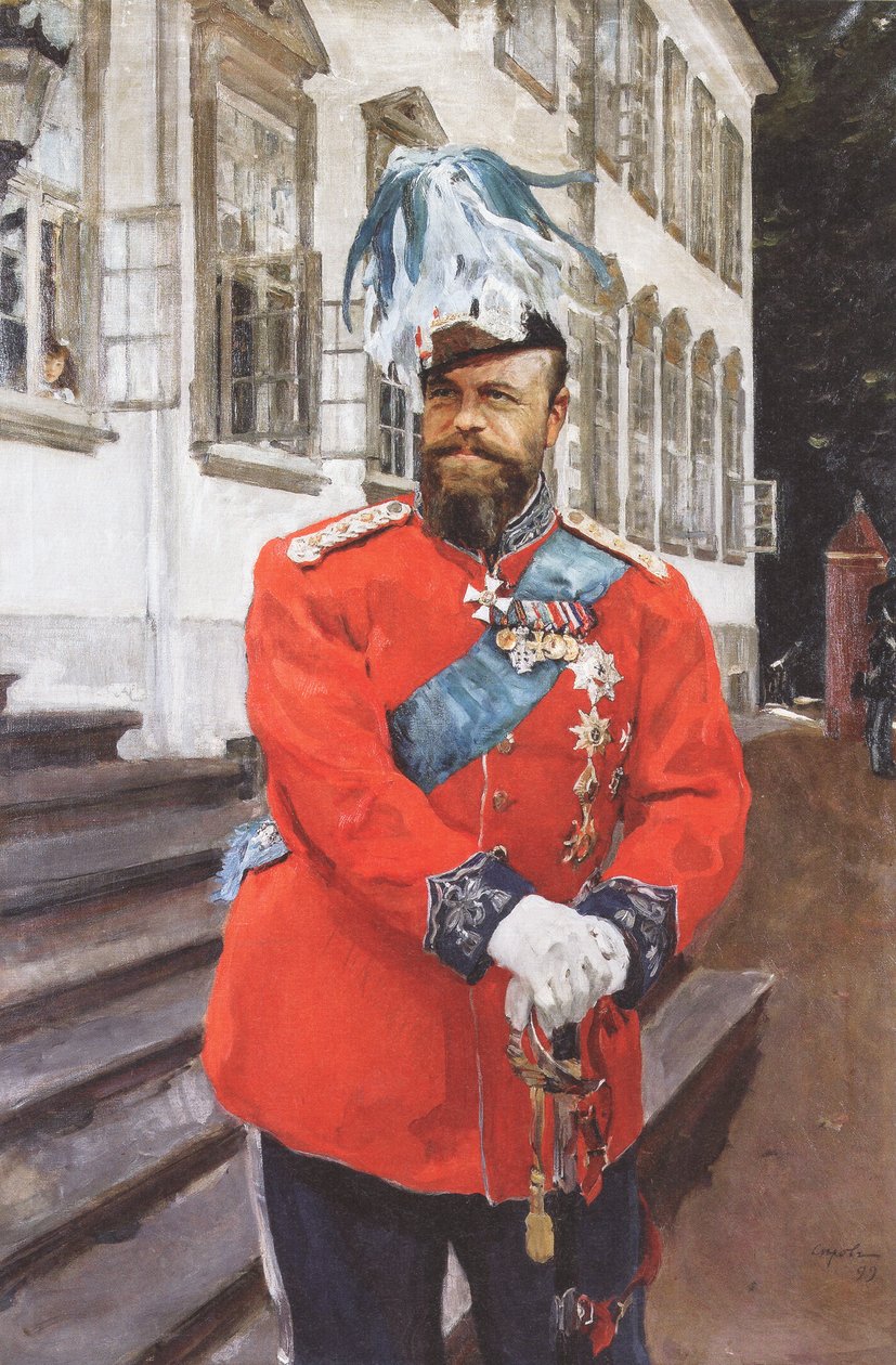 Alexandre III en uniforme de la Garde royale danoise - Valentin Aleksandrovich Serov