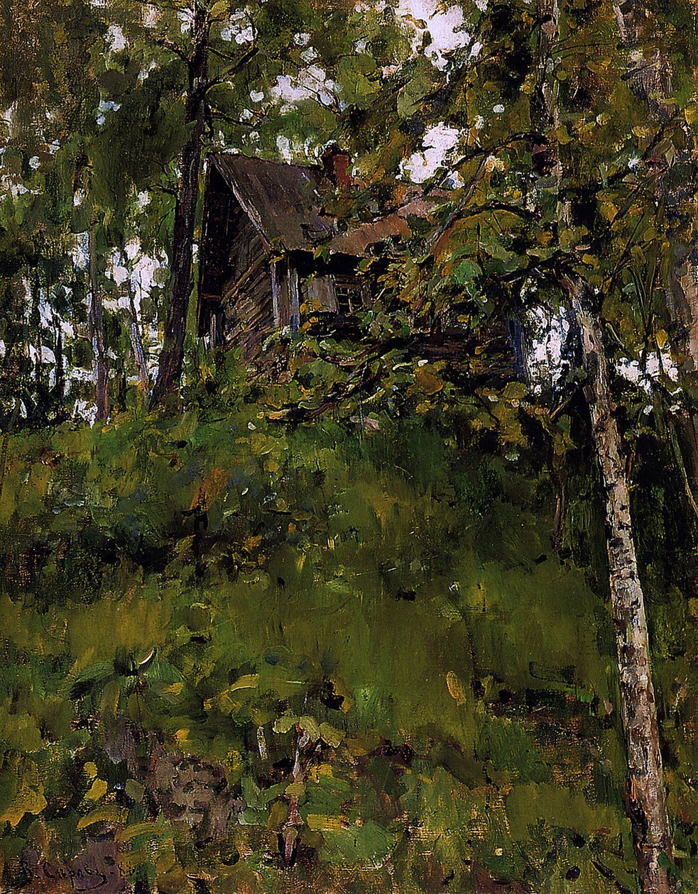 Ancienne maison de bain à Domotkanovo - Valentin Aleksandrovich Serov