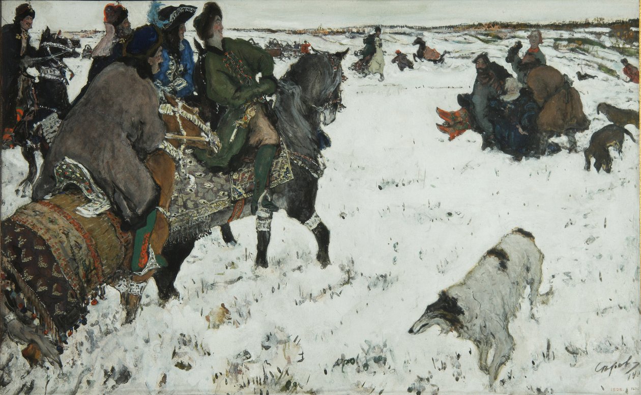 Pierre Ier à la chasse, 1902 - Valentin Aleksandrovich Serov