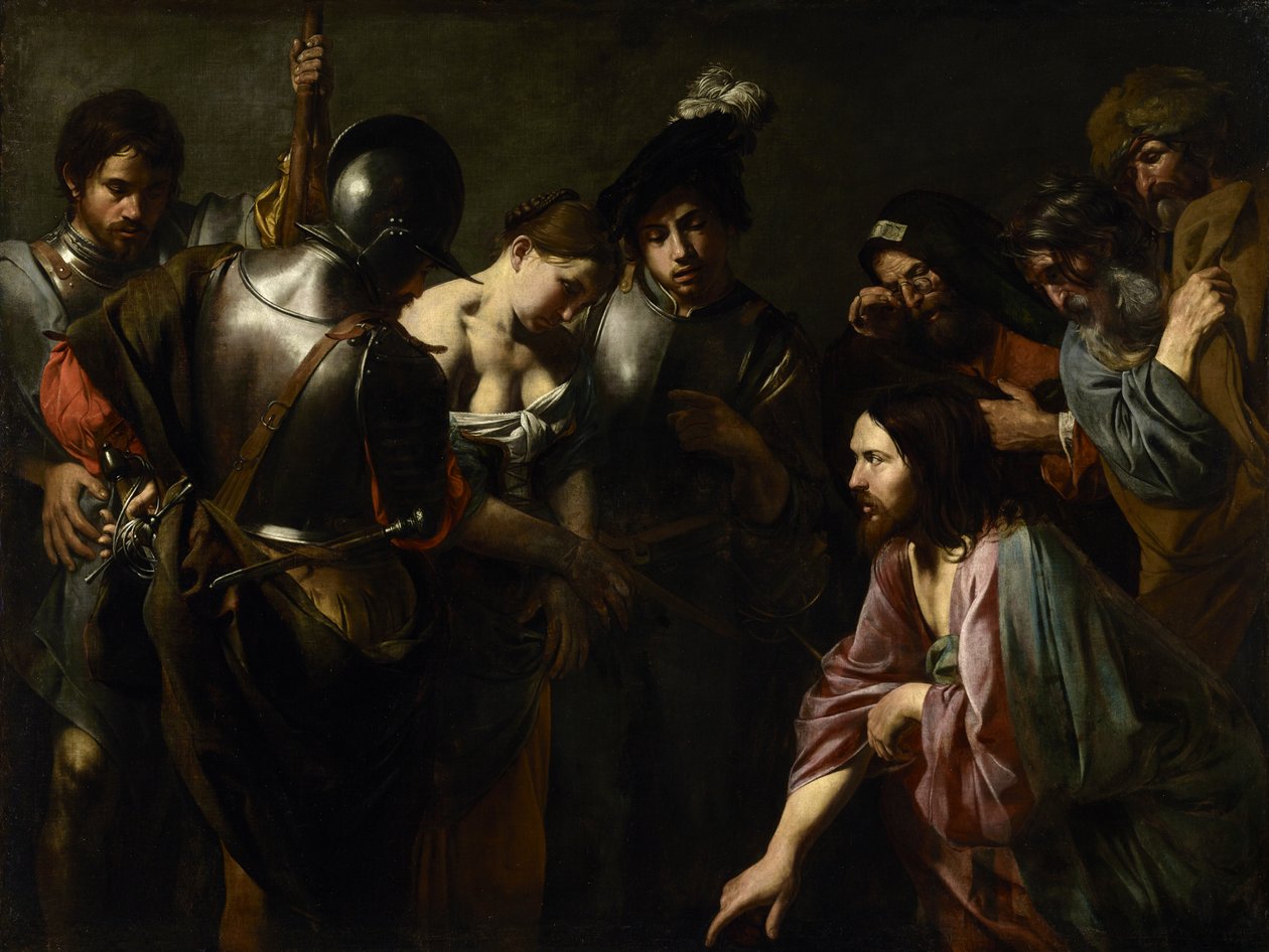 Le Christ et la femme adultère - Valentin de Boulogne