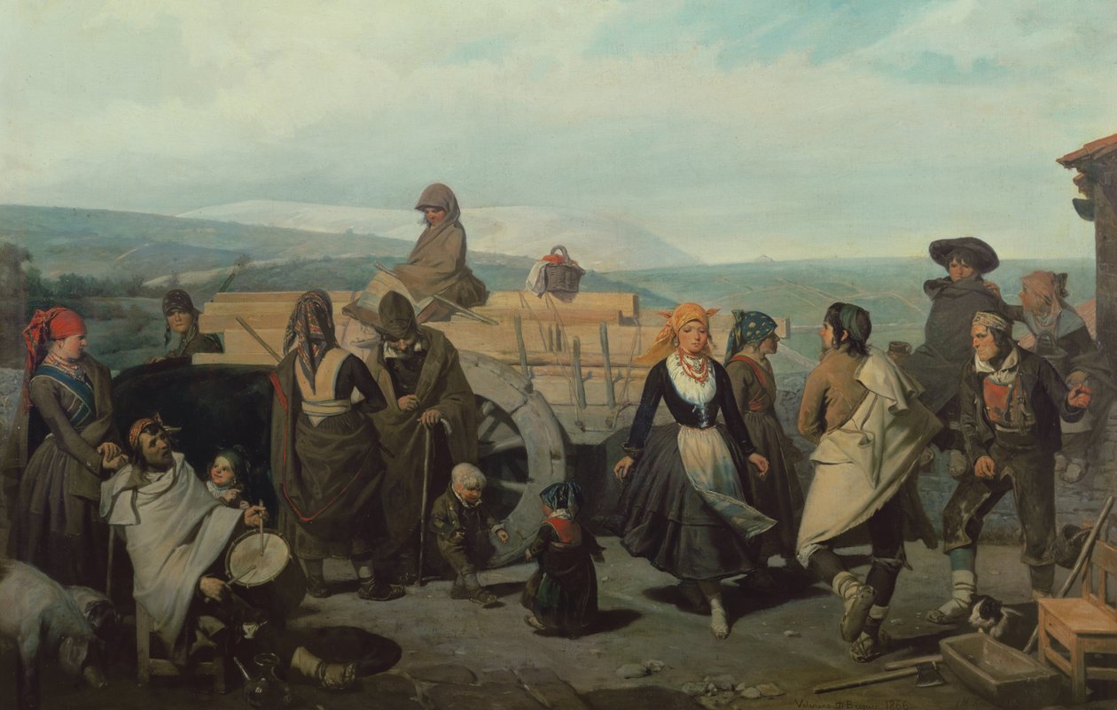 Paysans sorian dansant, 1866 - Valeriano Domínguez Bécquer