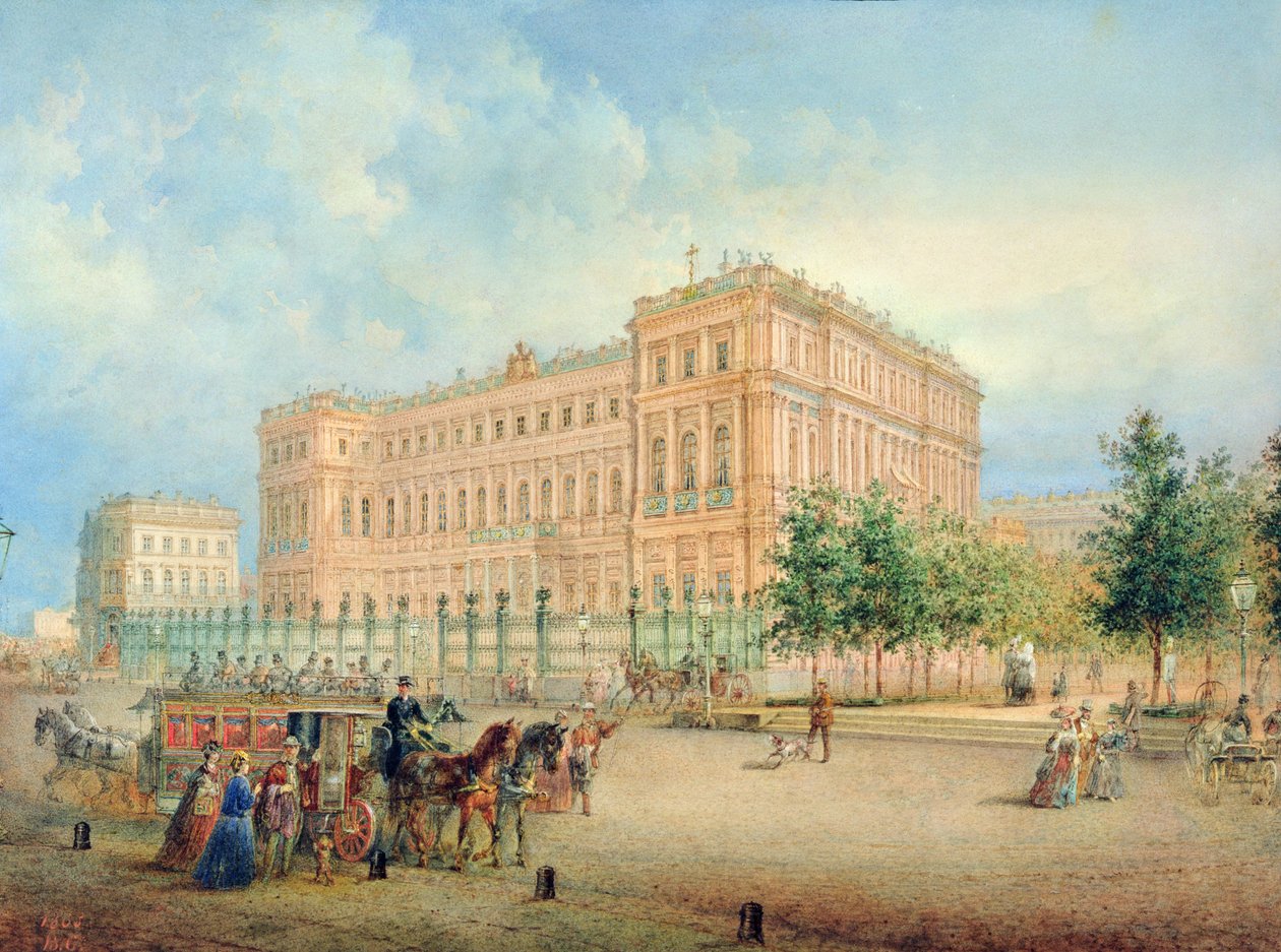 Vue du Palais Nikolaïevski, Saint-Pétersbourg - Vasili Semenovich Sadovnikov