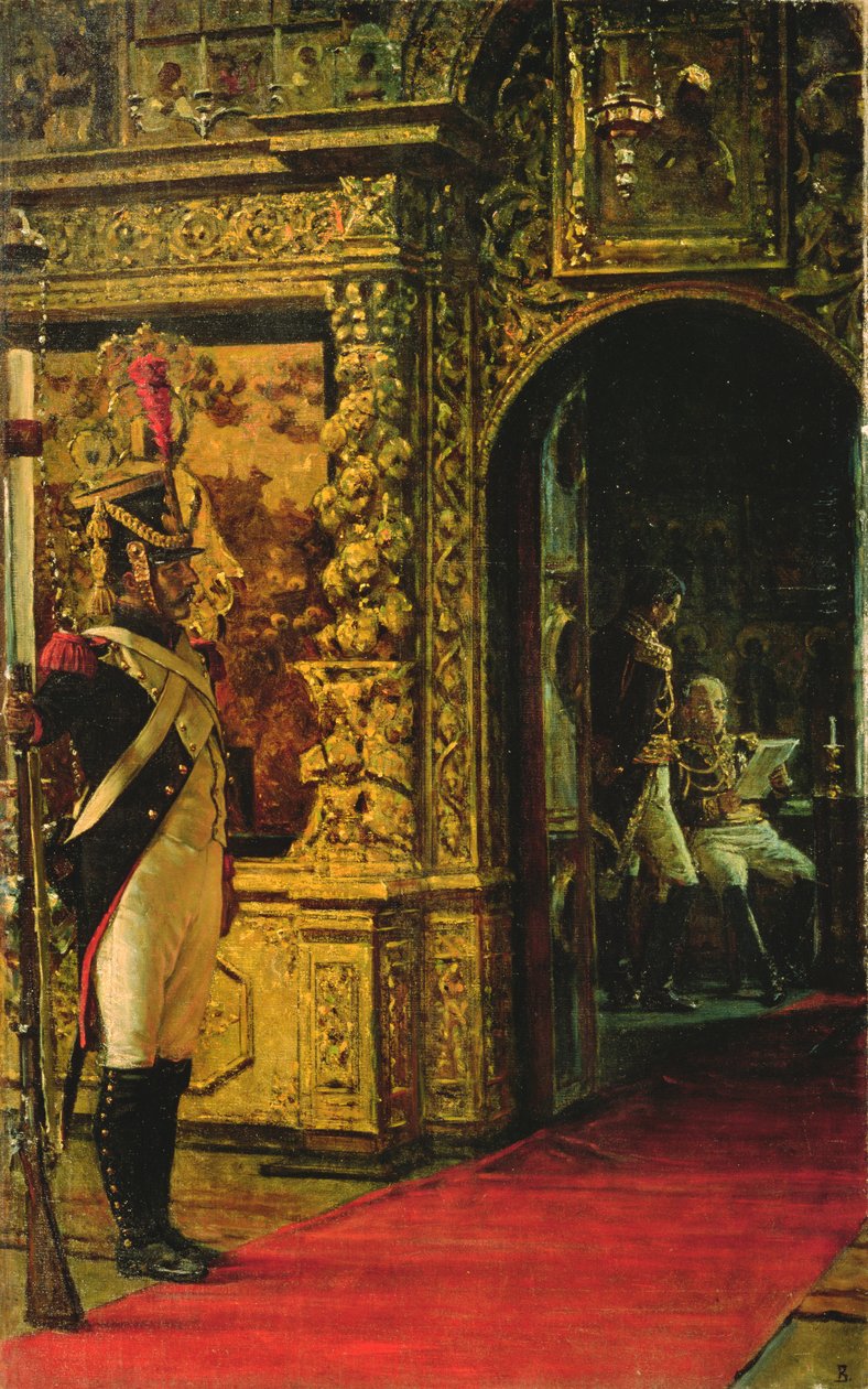 Maréchal Davout au Monastère Chudov, Kremlin de Moscou, 1900 - Vasili Vasilievich Vereshchagin