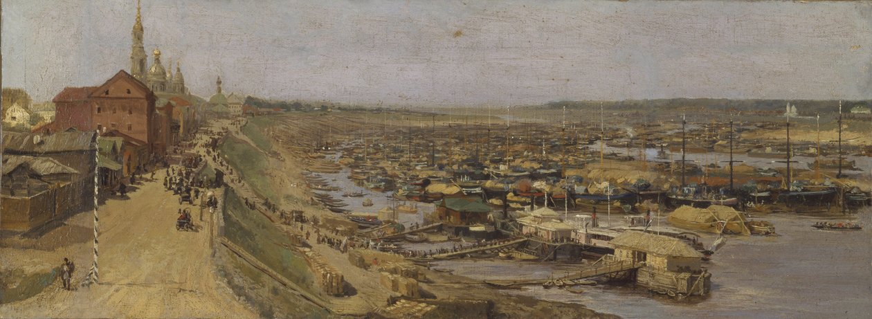 Vue de Rybinsk - Vasili Maximovich Maximov