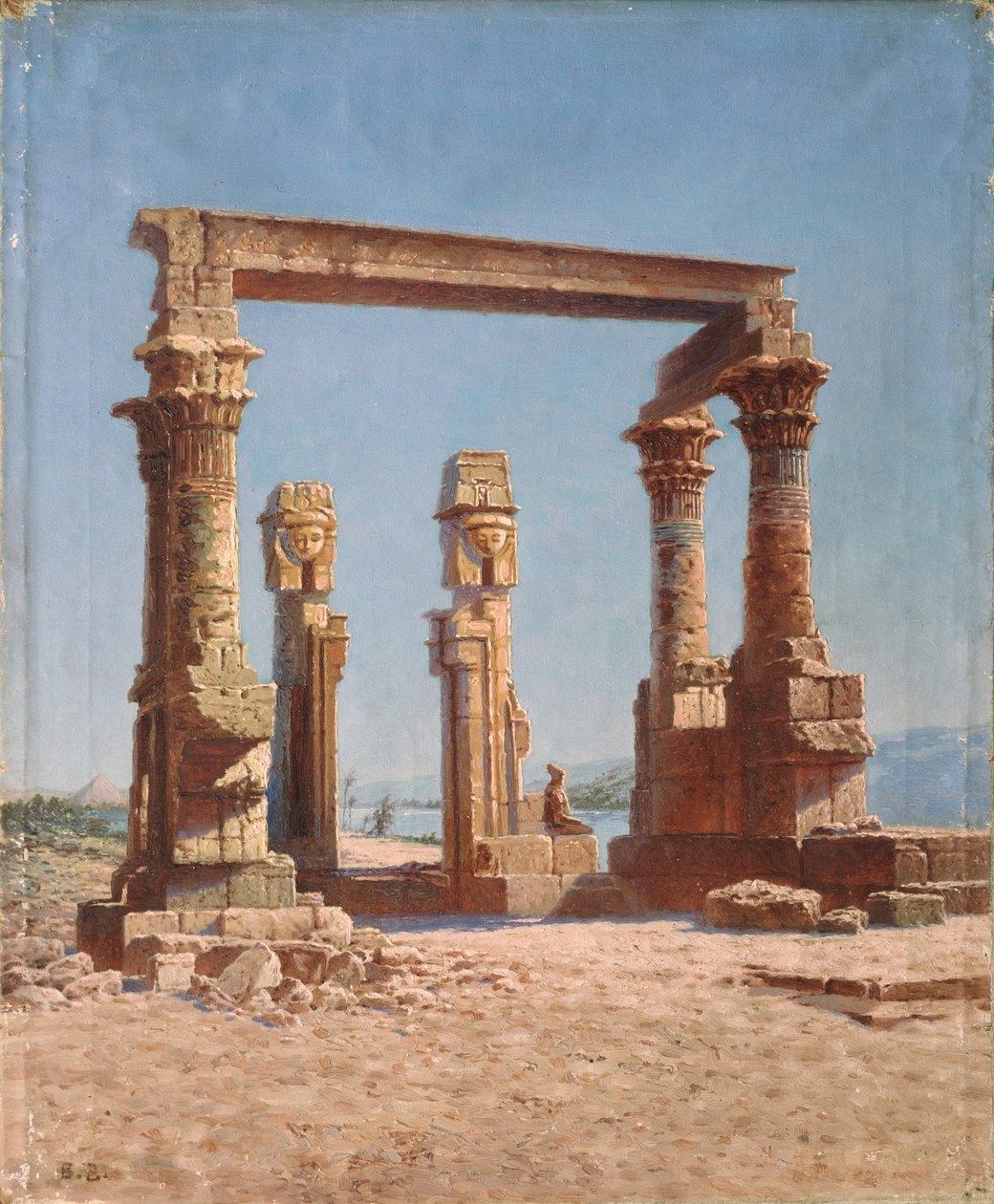 Une ruine de temple égyptien - Vasili Vasilievich Vereshchagin