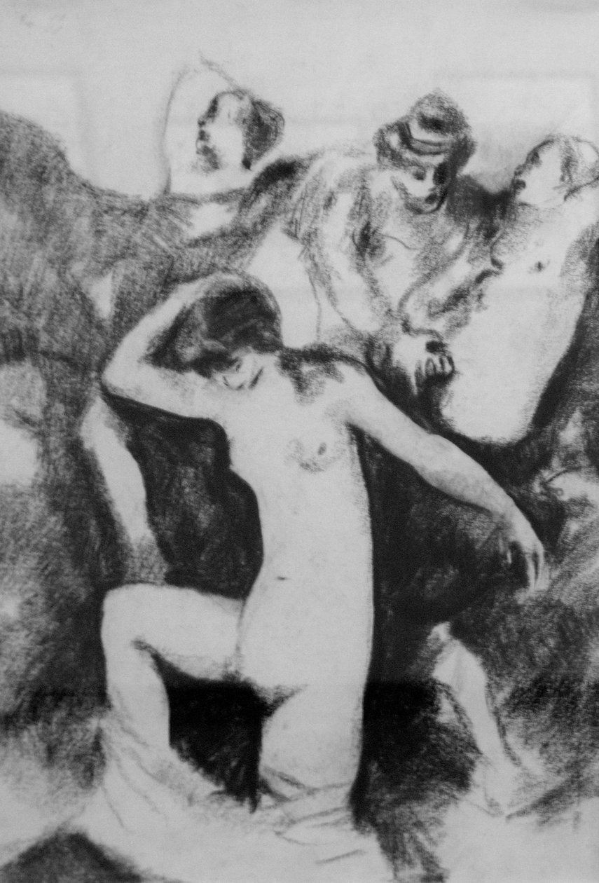 Composition avec une Femme Nue - Vasily Chekrygin