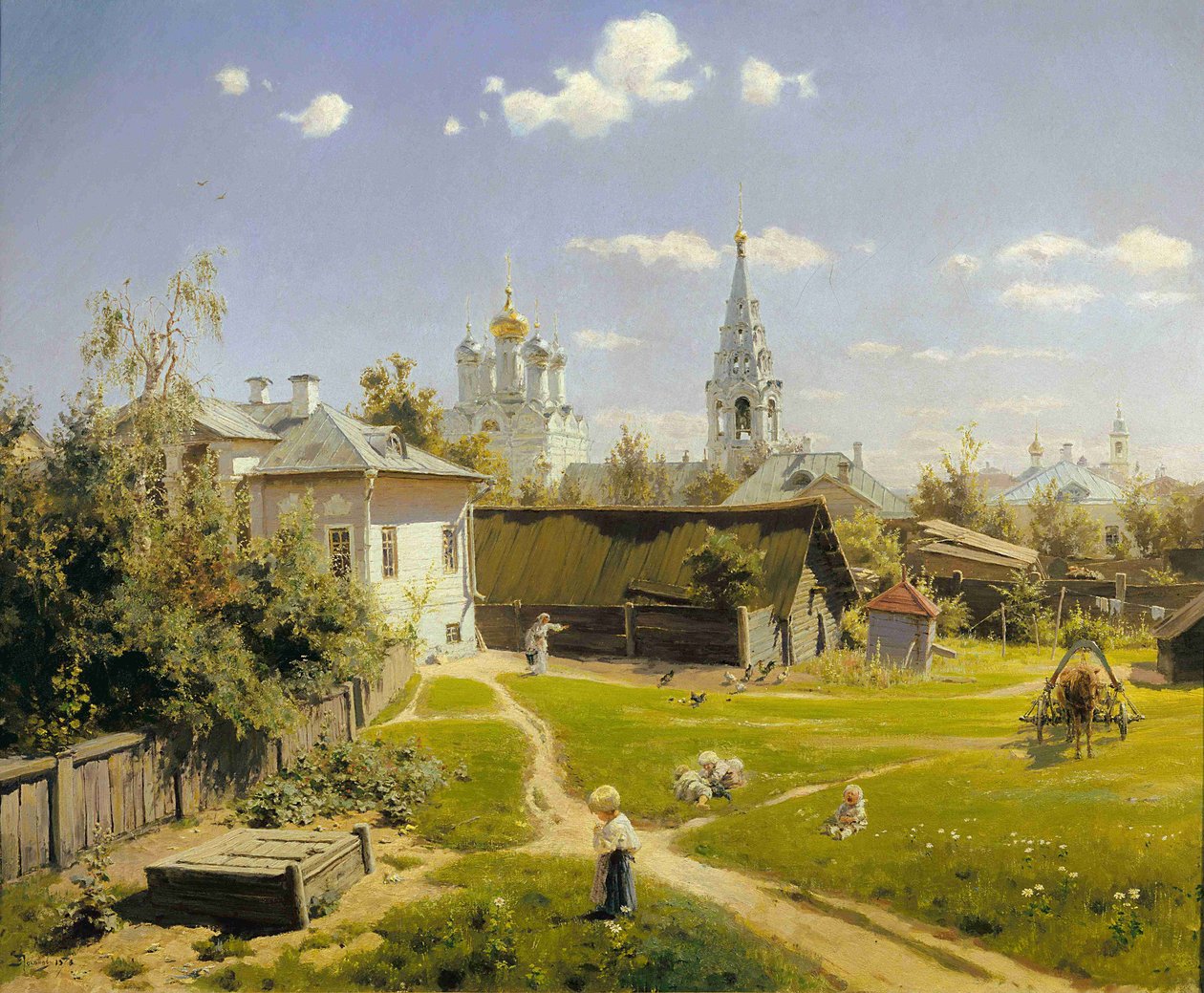 Cour de Moscou - Vasilij Dmitrievich Polenov