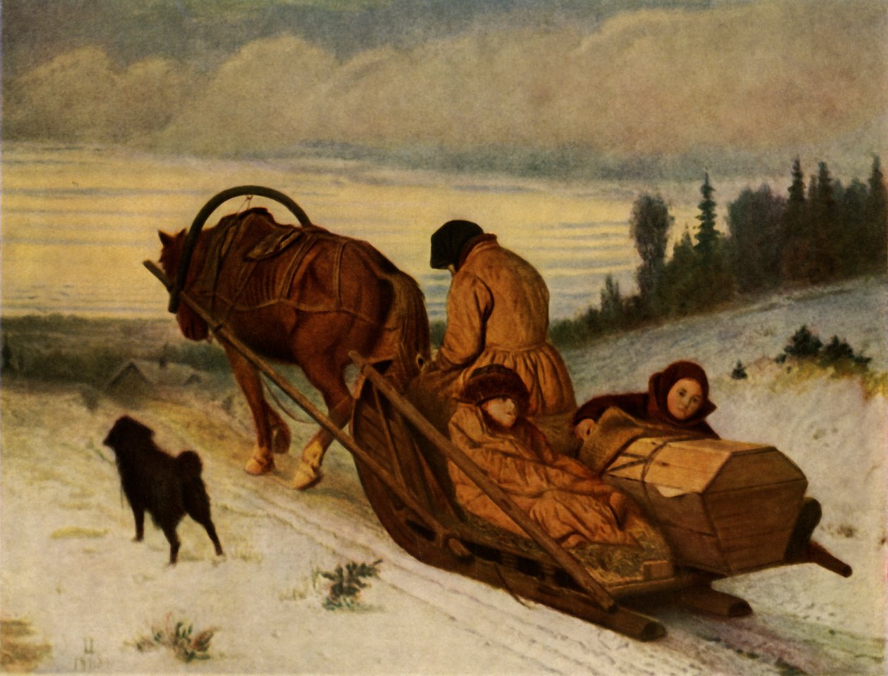 Accompagnant les morts, 1865, 1965 - Vasily Perov