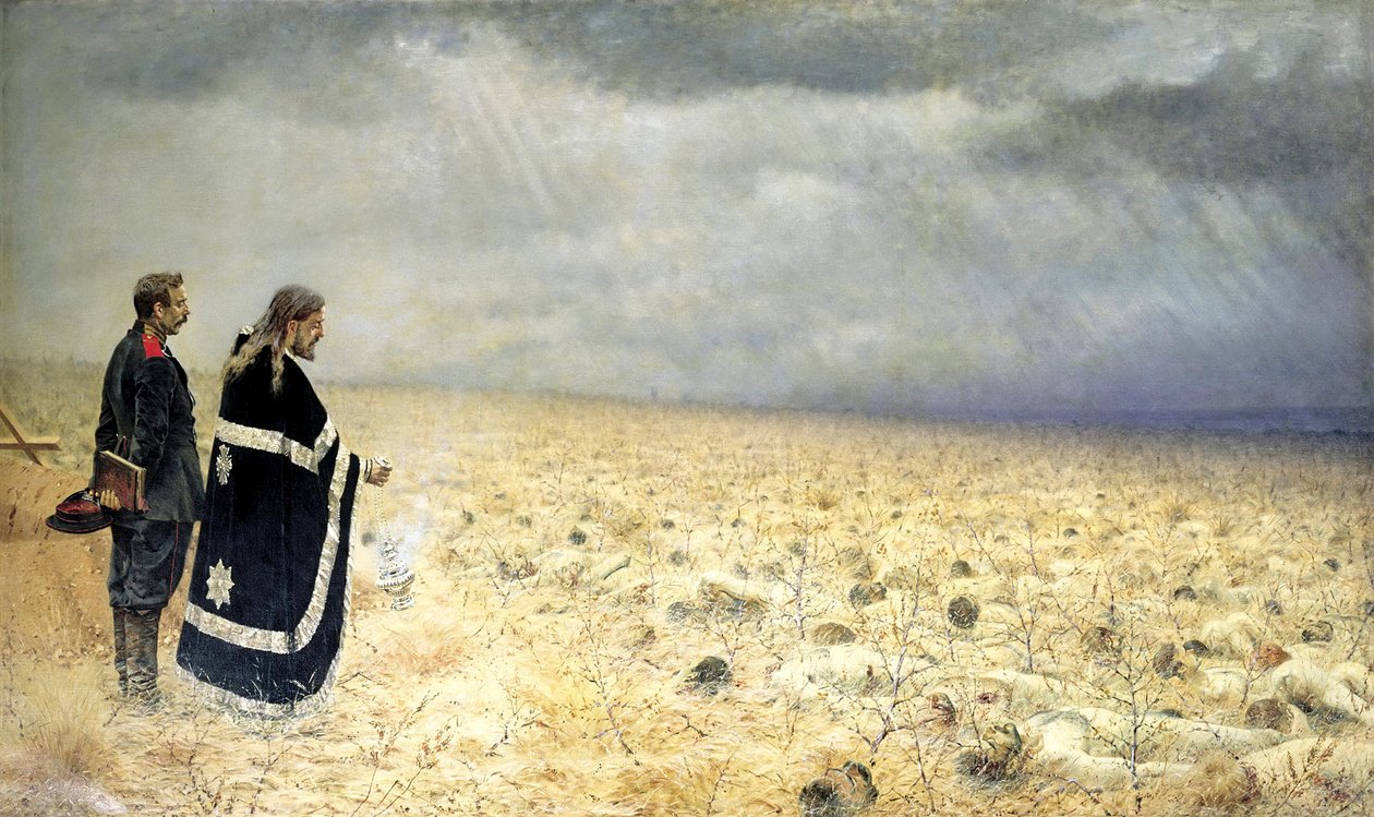 Les Vaincus, Requiem, vers 1877-1878 - Vasily Vereshchagin
