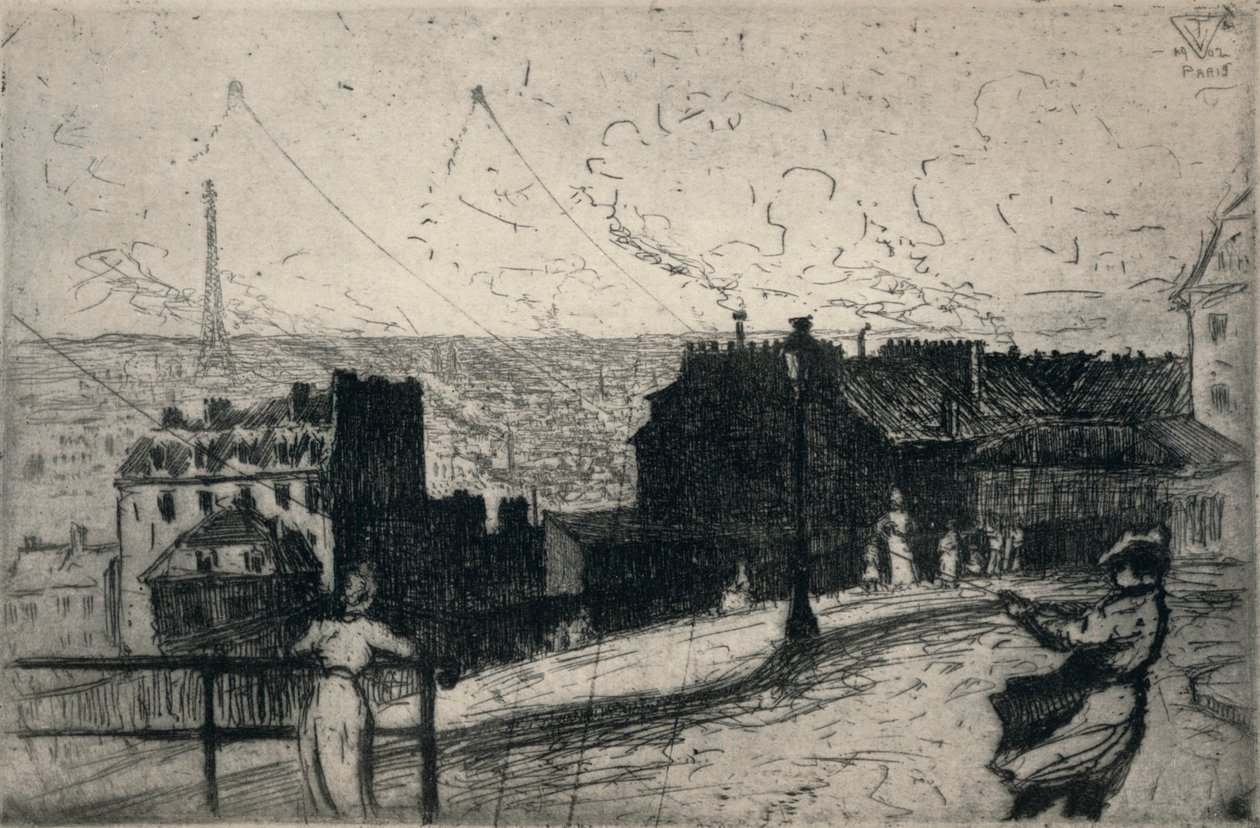 Les cerfs-volants, Montmartre, 1915 - Vaughan Trowbridge