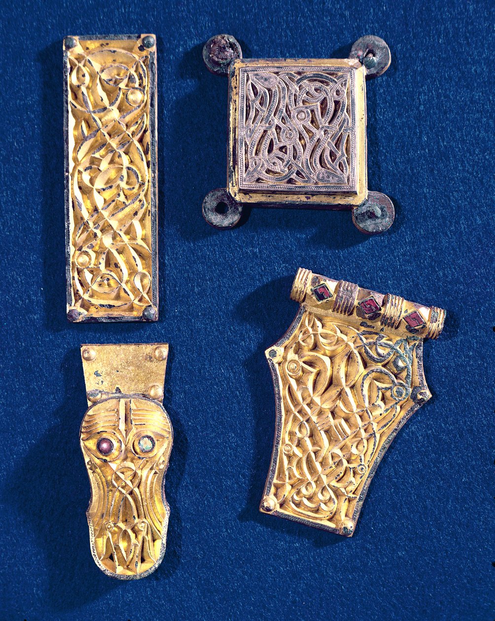 Broche et boucles, du trésor de Vendel, vers 500 après J.-C. - Vendel Period