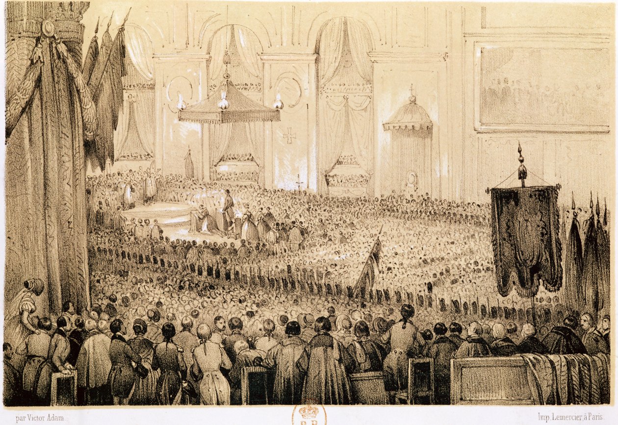 Le rétablissement du culte : Un Te Deum à Notre-Dame de Paris, 18 avril 1802 - Victor Adam