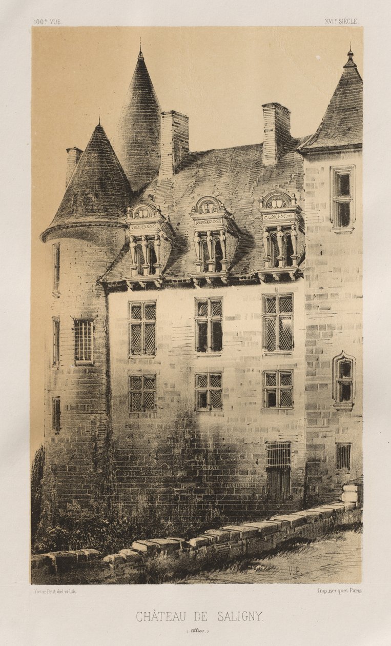 ...Pl.100, Château de Saligny Alliers, 1860 - Victor Petit