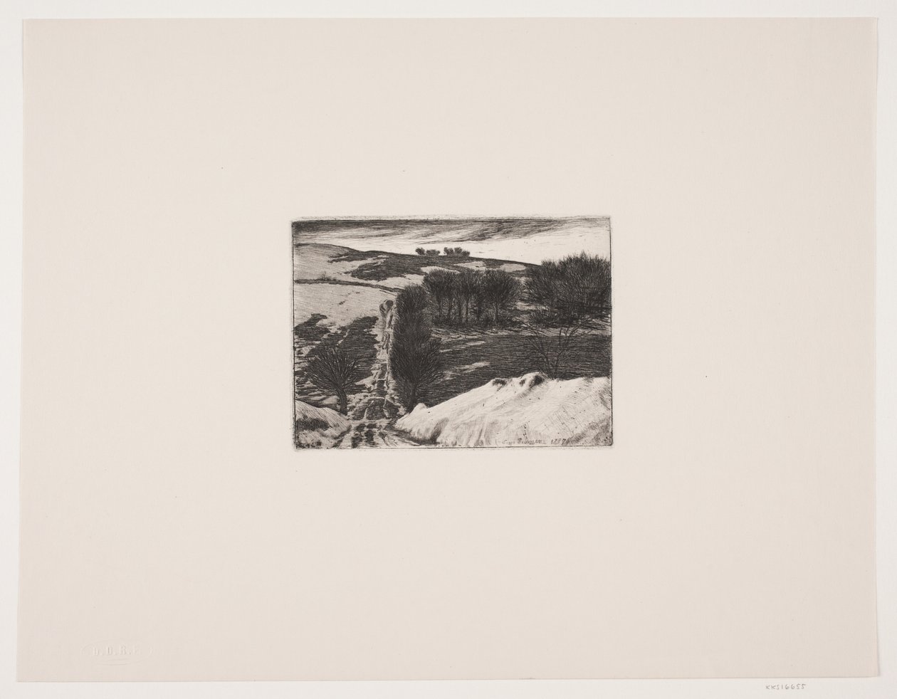 Colline enneigée - Viggo Pedersen