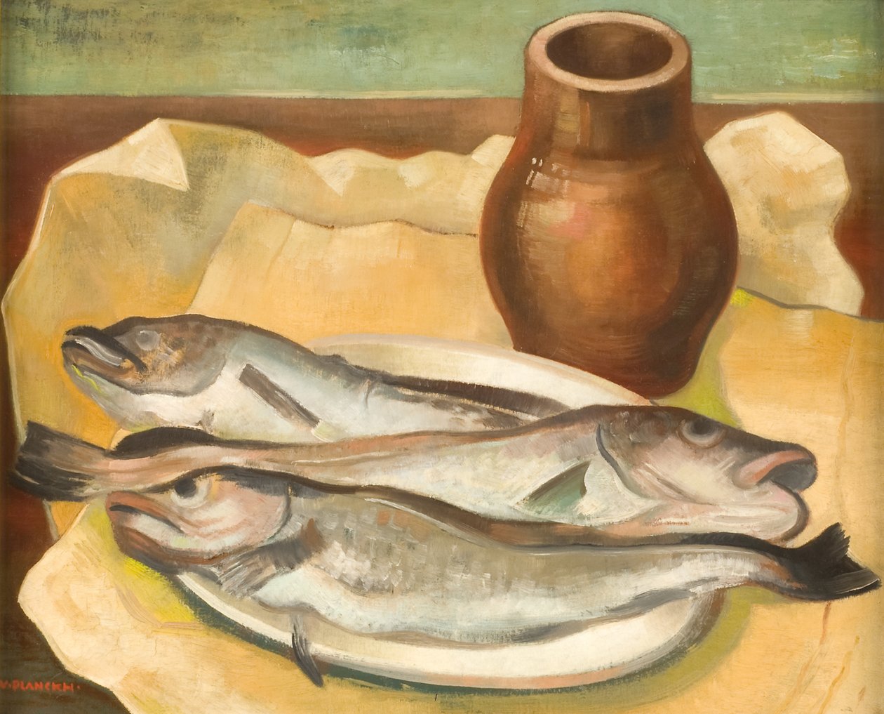 Nature morte avec poissons - Viktor Planckh