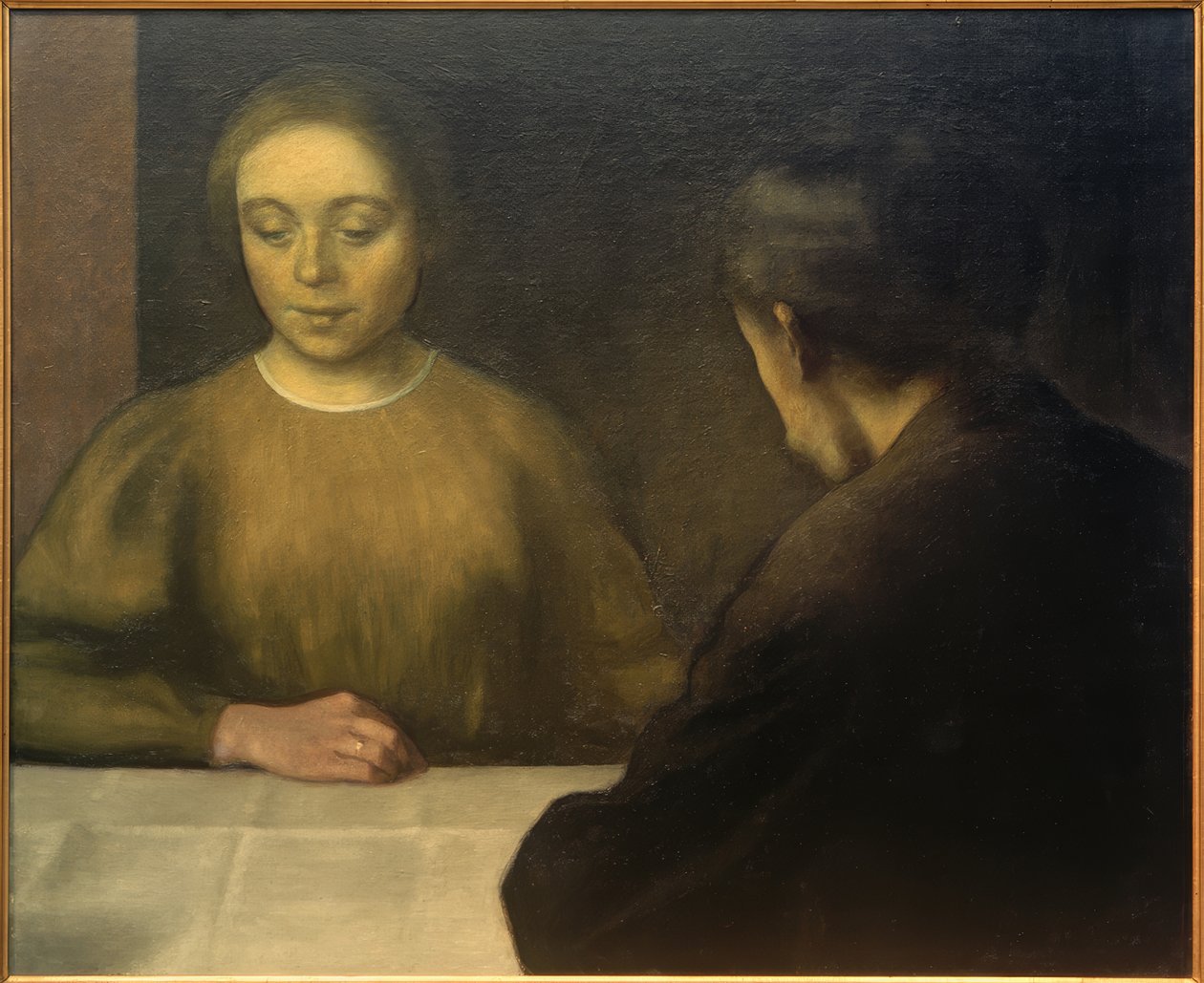 Couple Hammershøi - Vilhelm Hammershoi