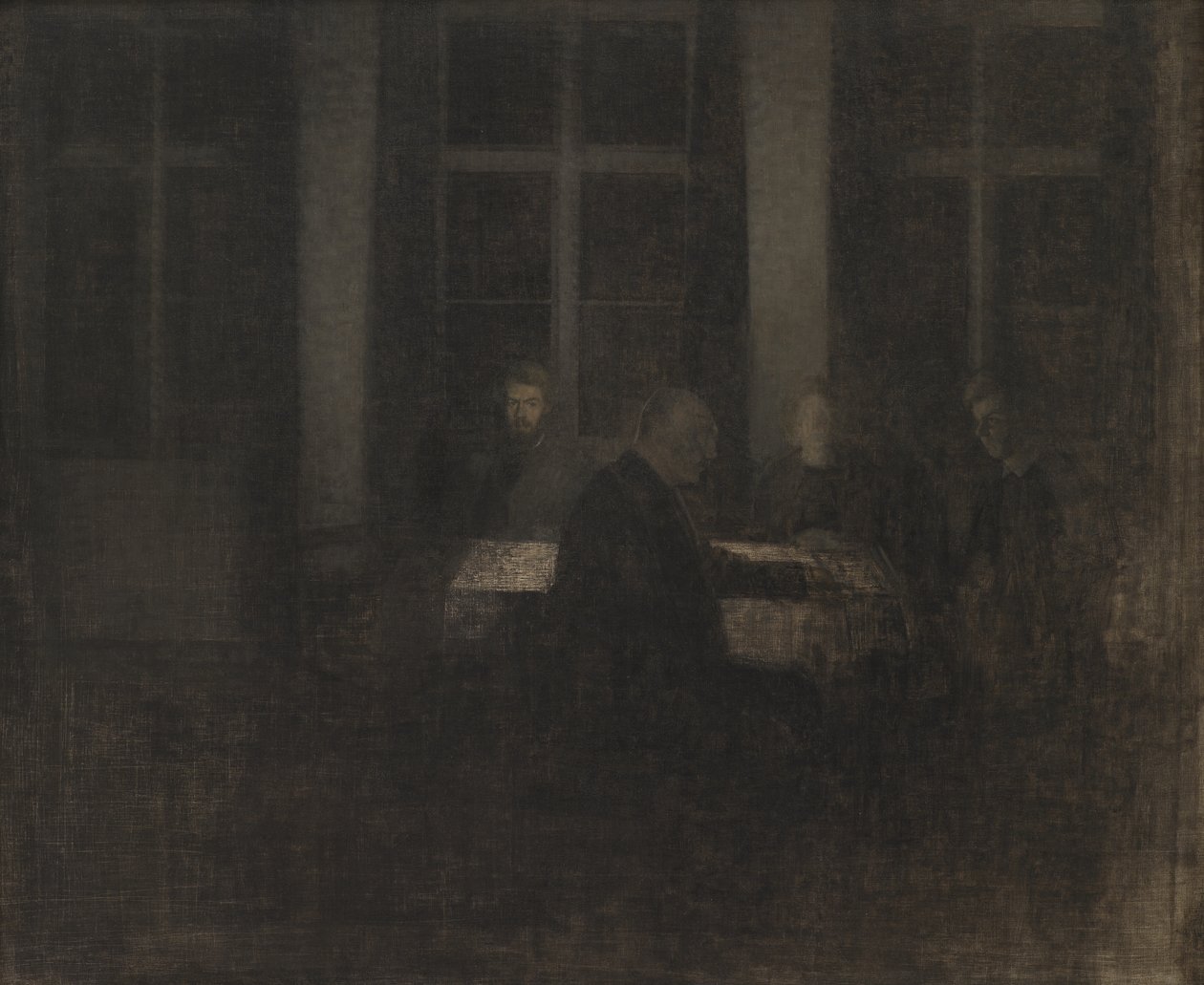 Soirée dans le salon - Vilhelm Hammershøi