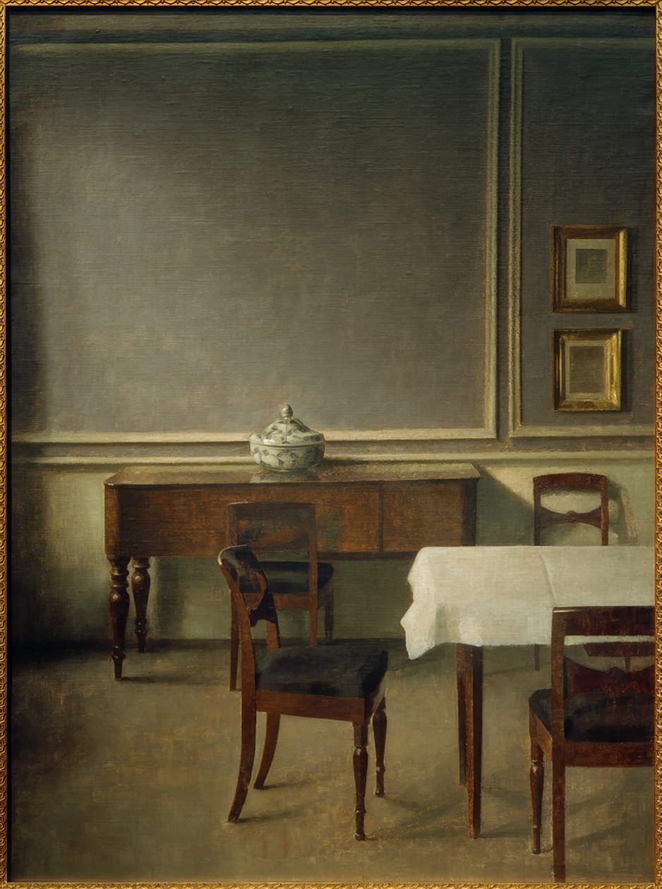 Intérieur avec terrine en porcelaine - Vilhelm Hammershoi