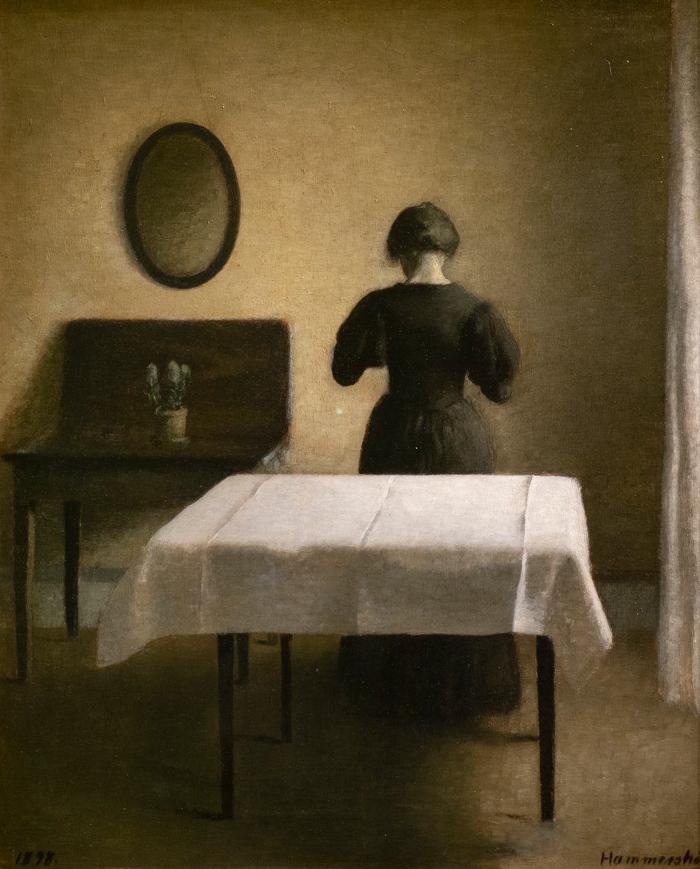 Intérieur avec une femme noire - Vilhelm Hammershoi