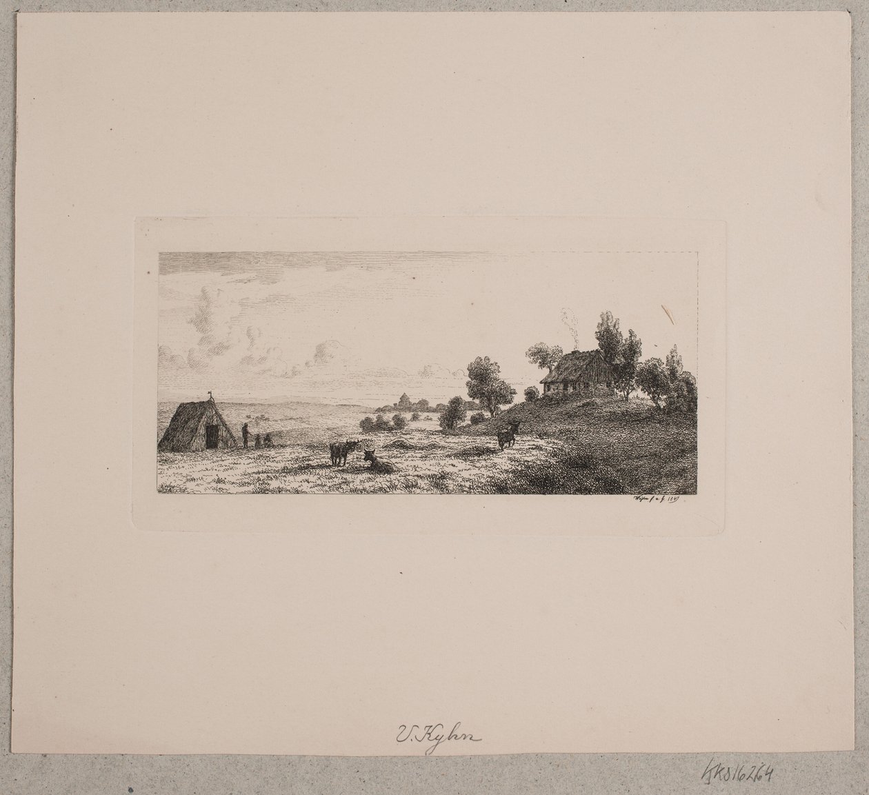 Paysage avec une ferme et une cabane - Vilhelm Kyhn
