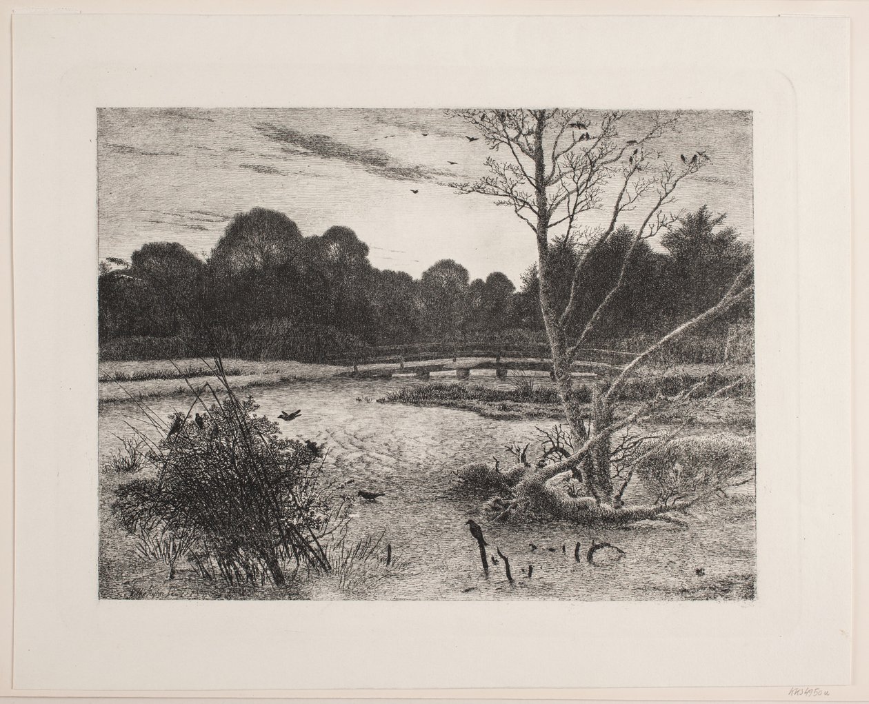 Coucher de soleil dans une forêt - Vilhelm Kyhn