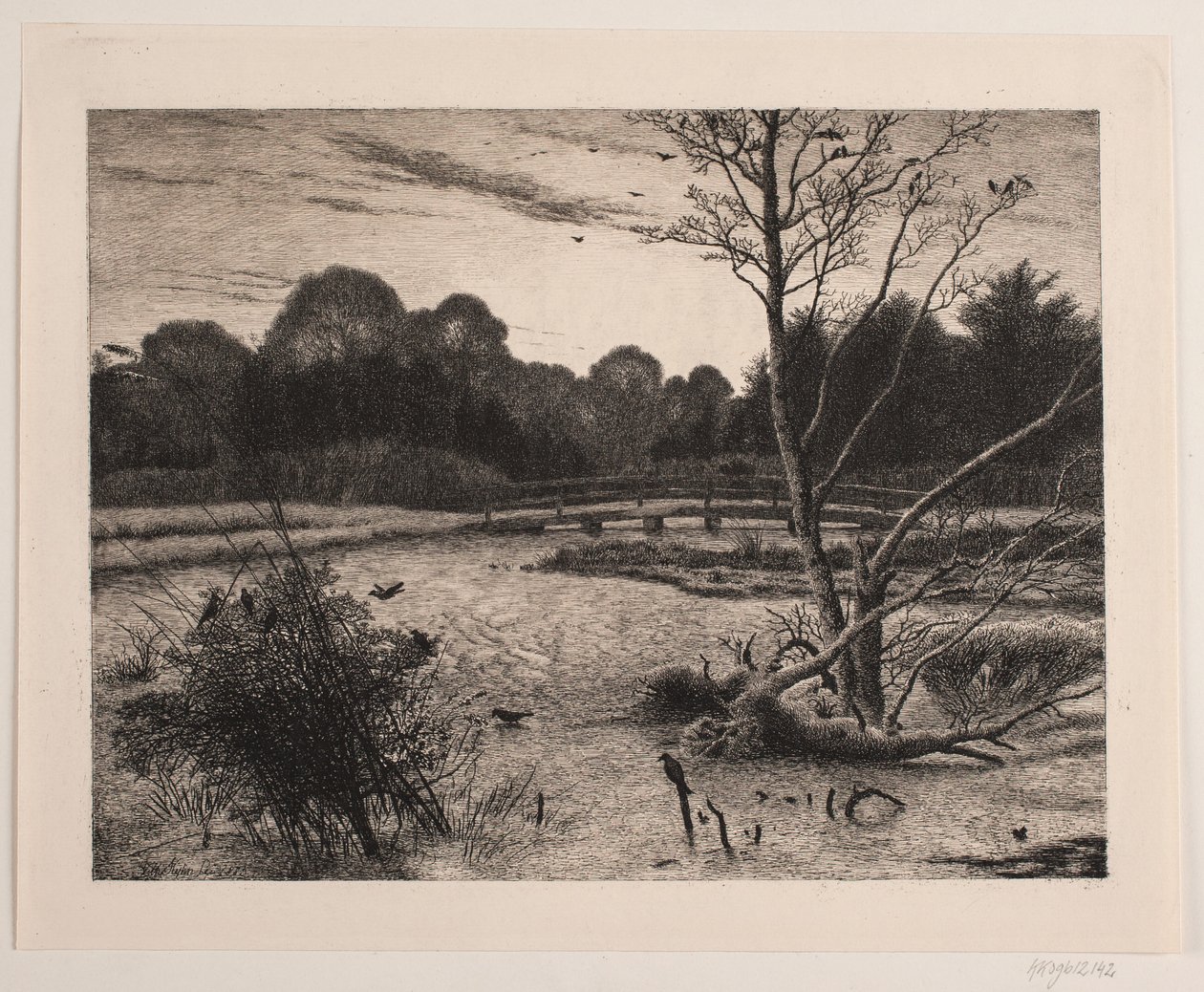 Coucher de soleil dans une forêt - Vilhelm Kyhn