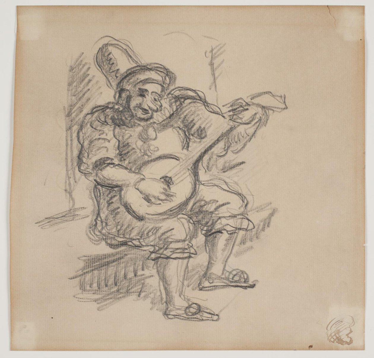 Clown jouant du luth - Vilhelm Lundstrøm
