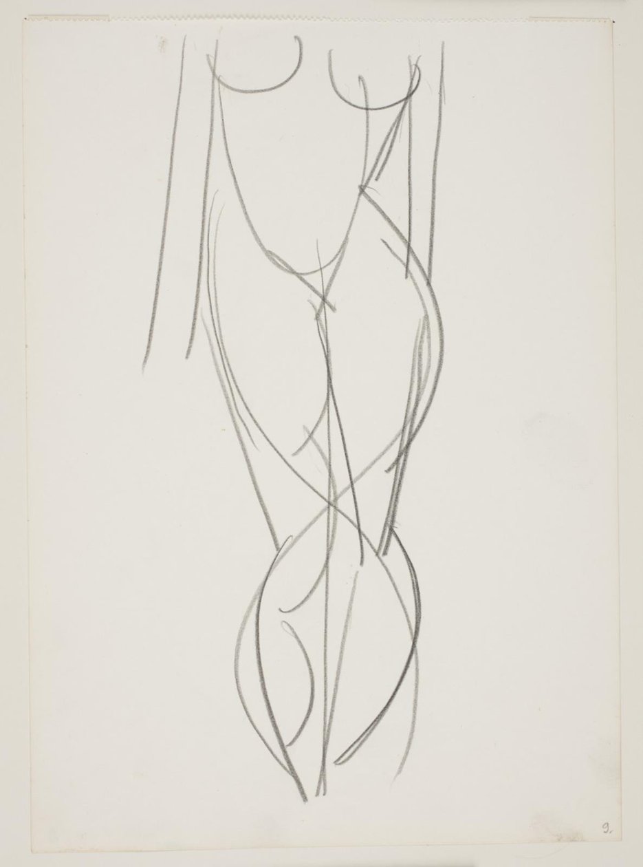 Femme nue debout vue de face - Vilhelm Lundstrøm