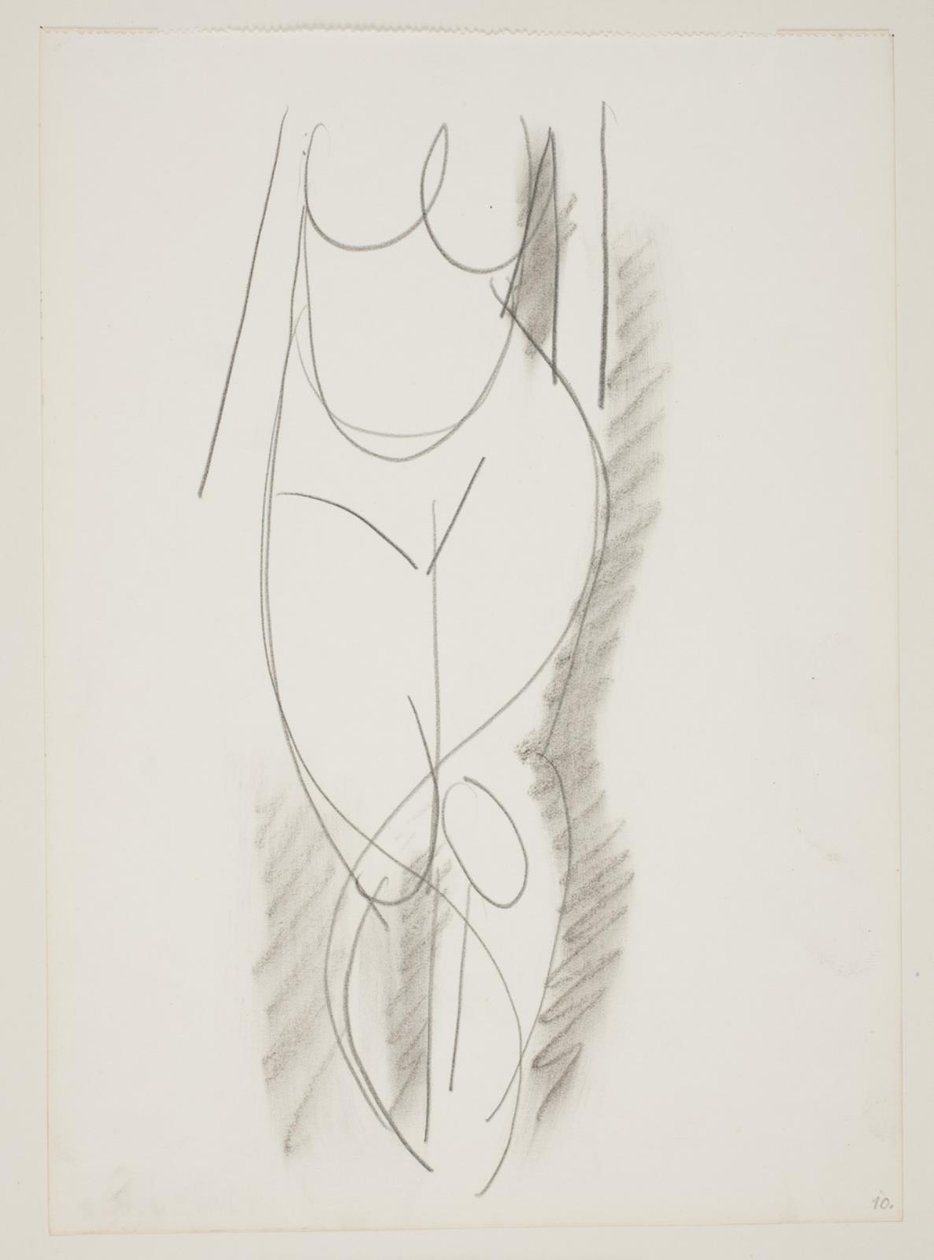Femme nue debout vue de face - Vilhelm Lundstrøm