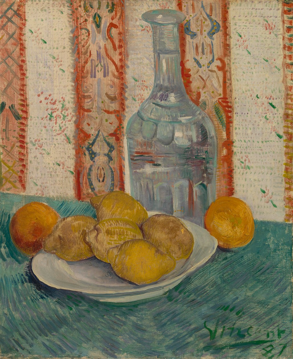 Carafe et plat avec agrumes - Vincent van Gogh