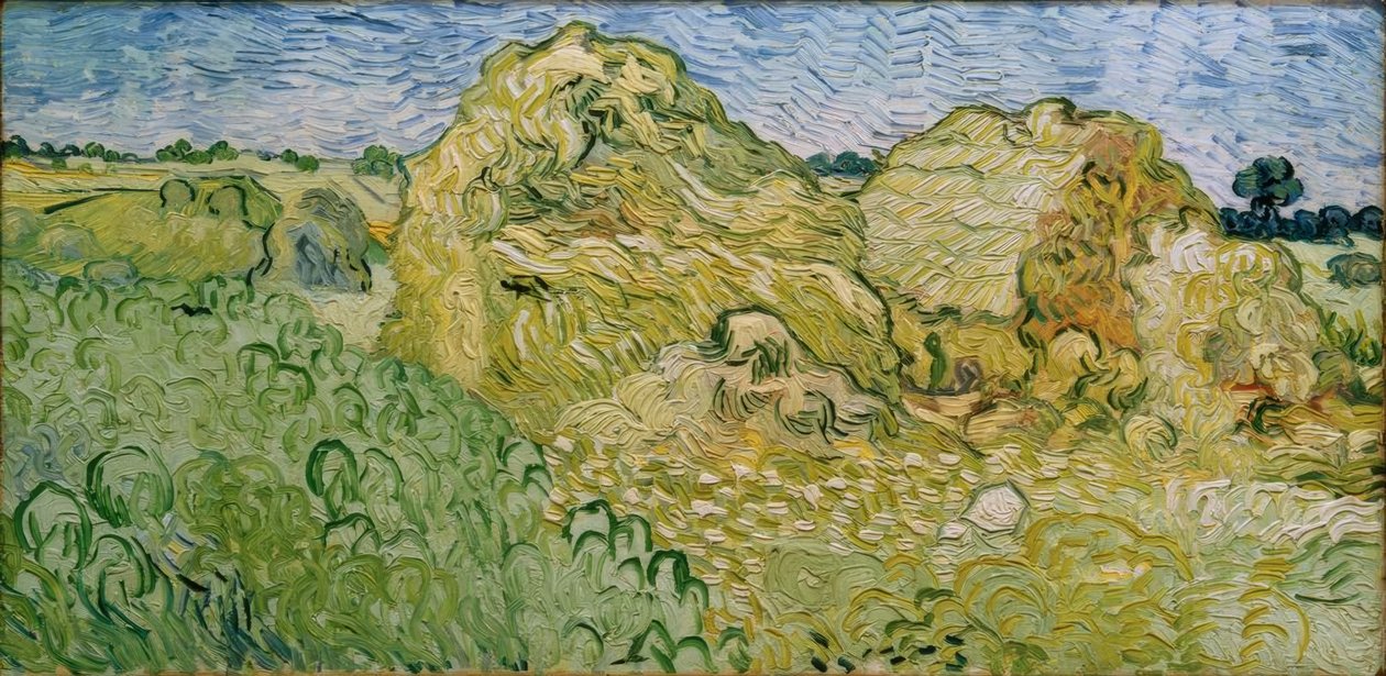 Champ avec meules de foin - Vincent van Gogh