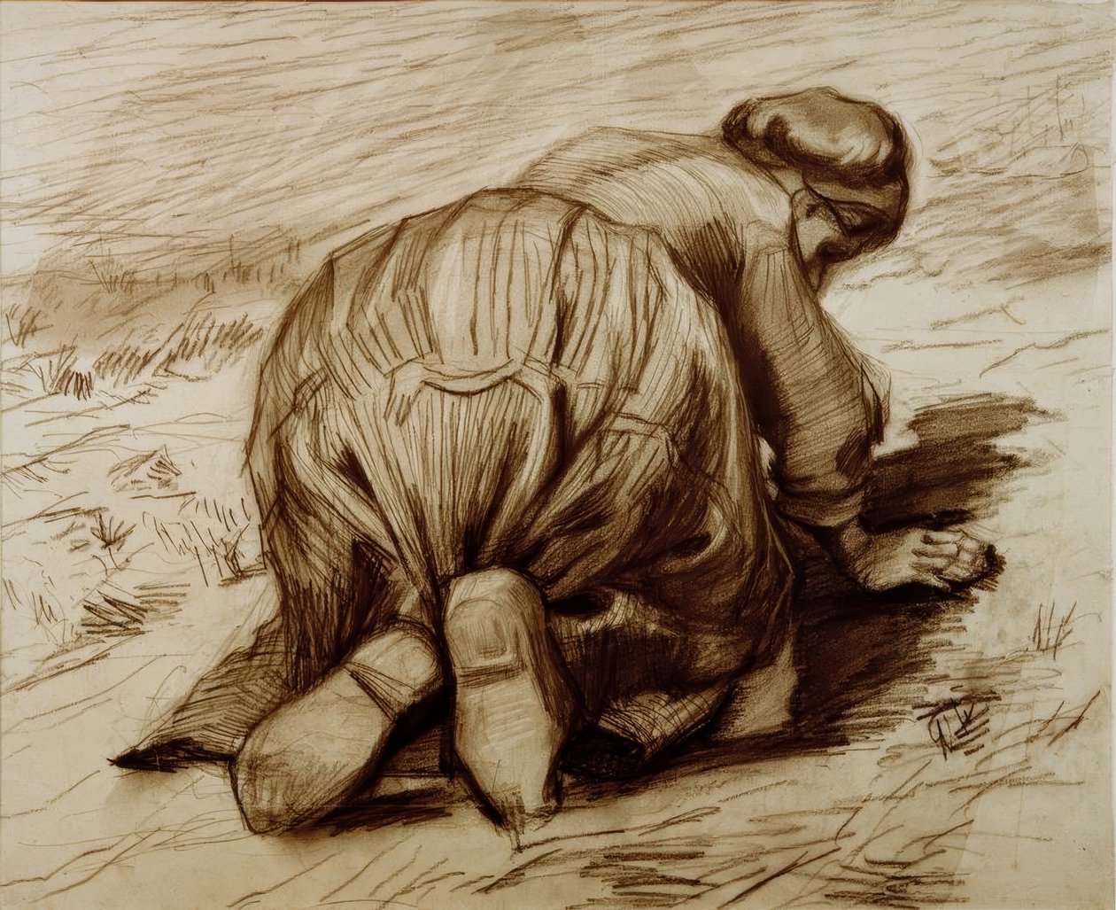 Paysanne agenouillée - Vincent van Gogh